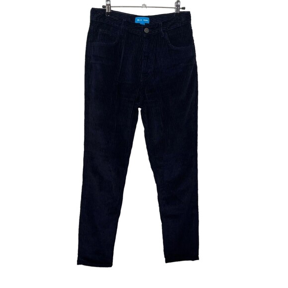 MIH JEANS Mimi Corduroy Cropped Slim Jeans Women’s Size 26 Dark Navy High Rise - Picture 1 of 11